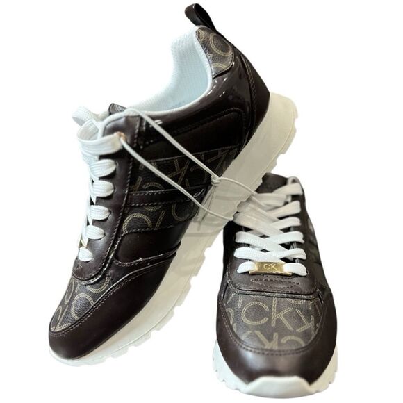 Calvin Klein Carlla athletic running shoes brown size 8 NWOT - Picture 2 of 13